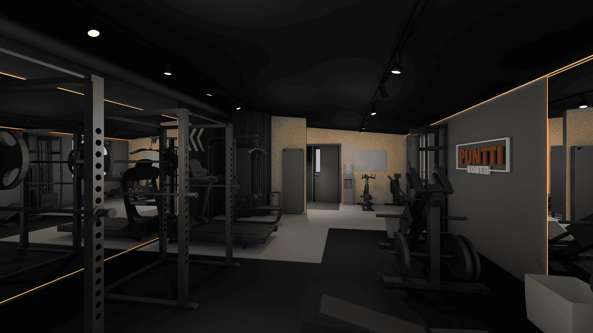 PunttiKontti etuosa 3D-mallinnettuna.